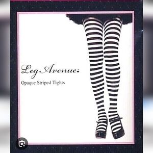 Women's Leg Avenue 7100 Striped Tights One Size Reg - 2 Packages